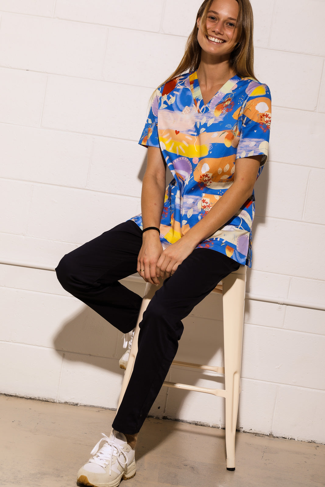 Aussie Xmas Party  - Women's Printed Scrub Top