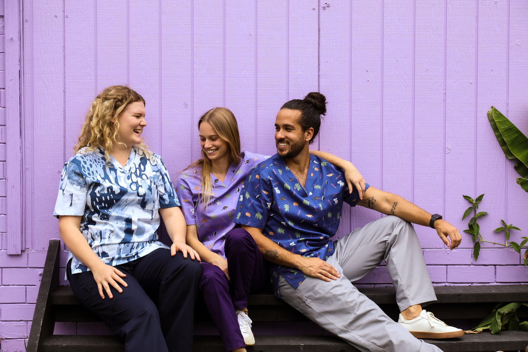 Aussie Printed Scrubs Scrub Turkey