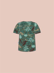 Out Bush - Unisex Printed Scrub Top (PRE-ORDER)