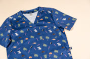 Bush Friends - Midnight - Unisex Printed Scrub Top