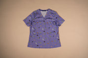 Bush Friends  - Lilac - Women's Printed Scrub Top