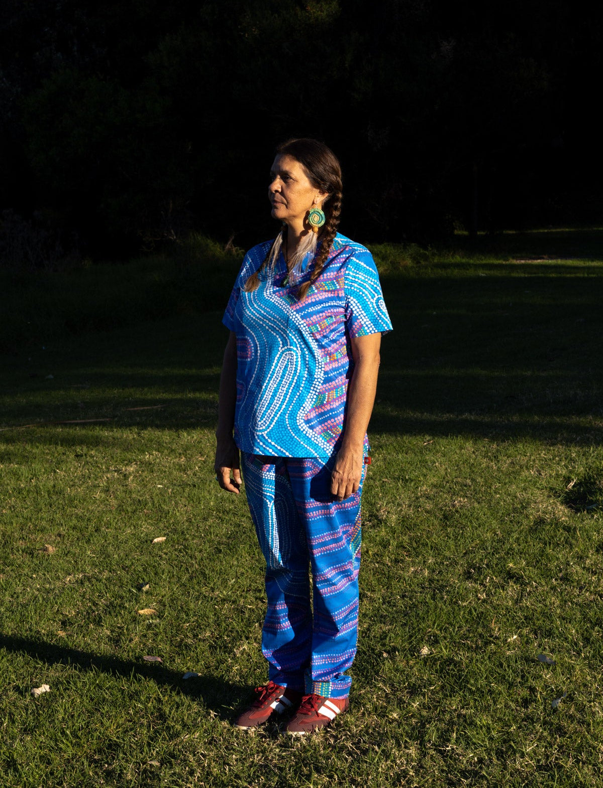 Birthing Site - Womens Printed Scrub Top