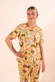 Easter Egg Hunt - Women's Premium Printed Scrub Top