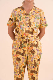 Egg Hunt - Women's Premium Printed Scrub Pants