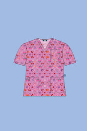 Pre Order Midwifery - Womens Printed Scrub Top