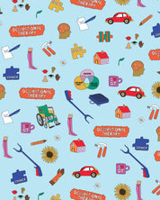 Pre-Order Occupational Therapist - Unisex Printed Scrub Top