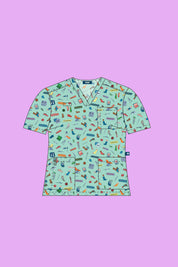 Podiatry - Womens Printed Scrub Top