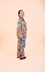 Monster Mash - Unisex Printed Scrub Top
