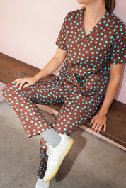 Polka Dots - Women's Premium Printed Scrub Pants