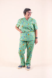 Physiotherapy – Unisex Printed Scrub Top