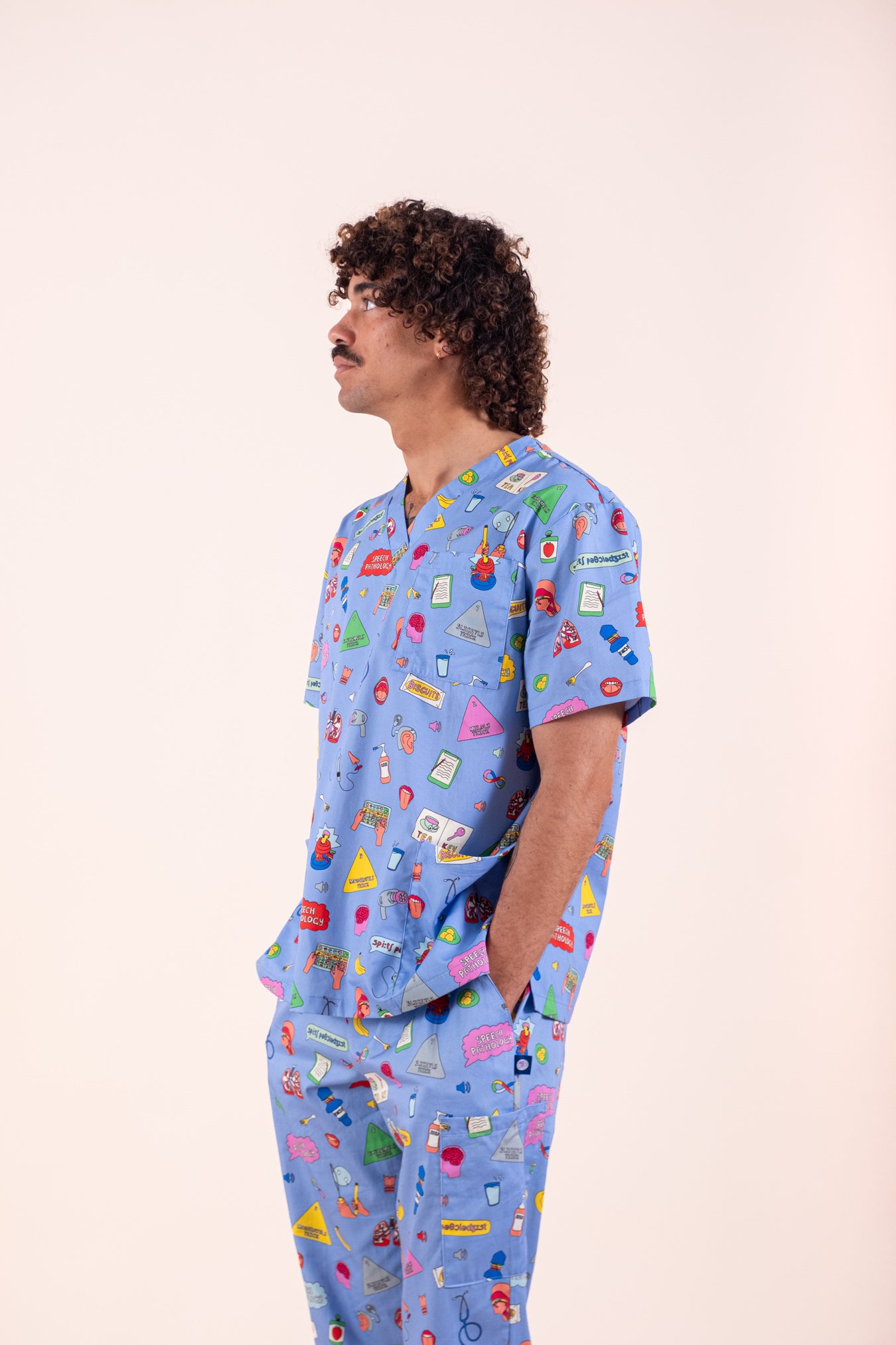 Speech Pathology  – Unisex Printed Scrub Top