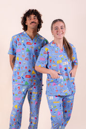 Speech Pathology  – Unisex Printed Scrub Top