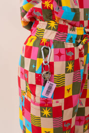 Christmas Checkers - Women's Printed Scrub Pants