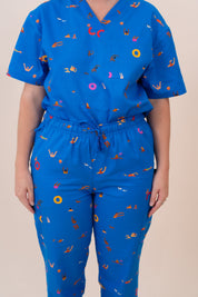 Summer Swims - Unisex Printed Scrub Pants