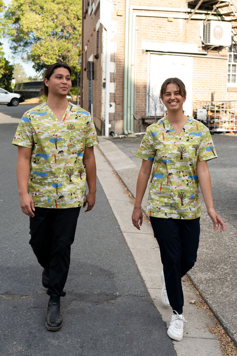 Animal Farm Unisex Scrub Top Scrub Turkey