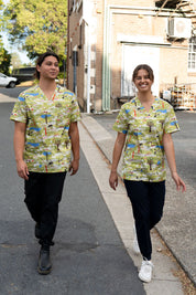 On The Farm  - Unisex Printed Scrub Top
