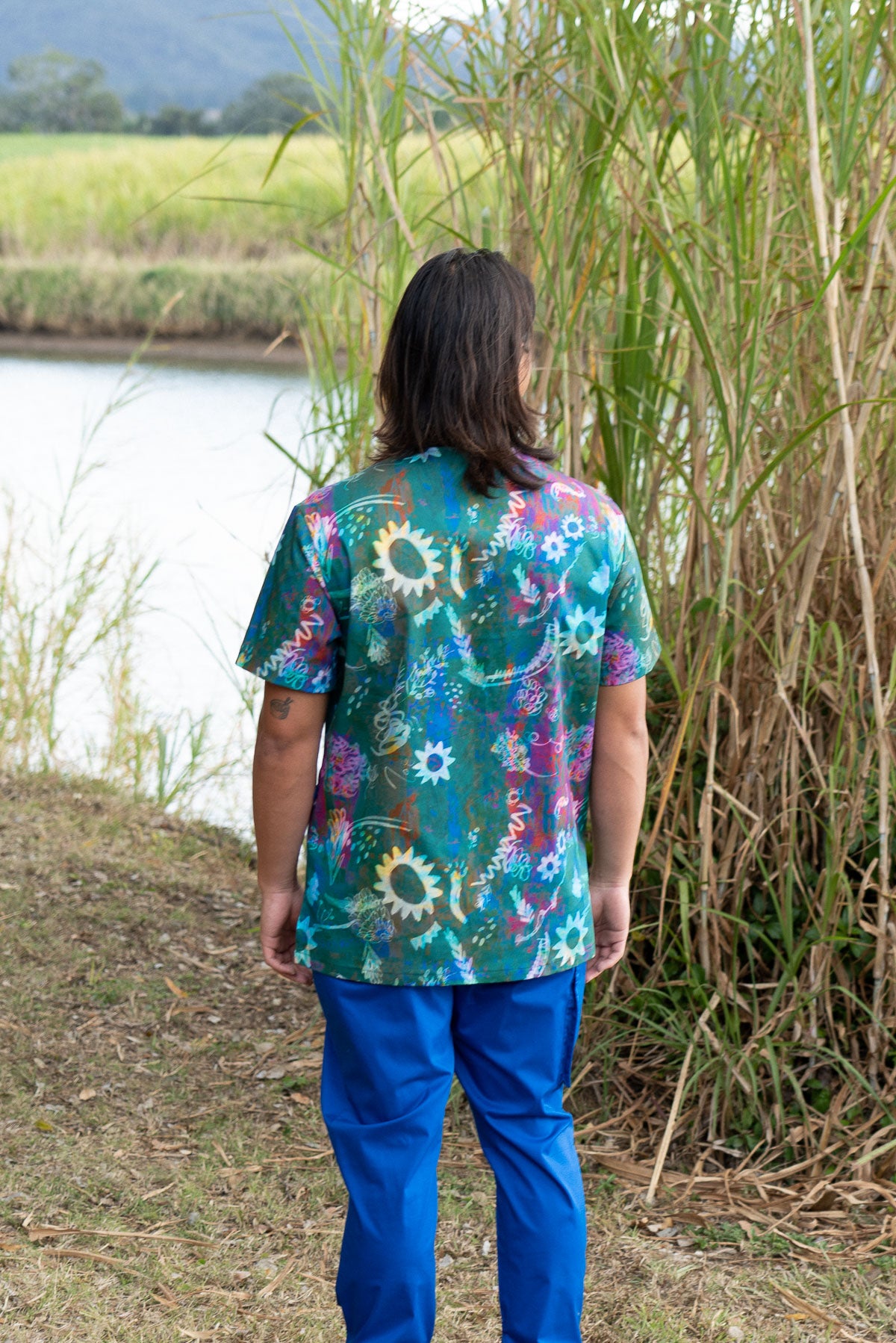 Daintree - Unisex Printed Scrub Top