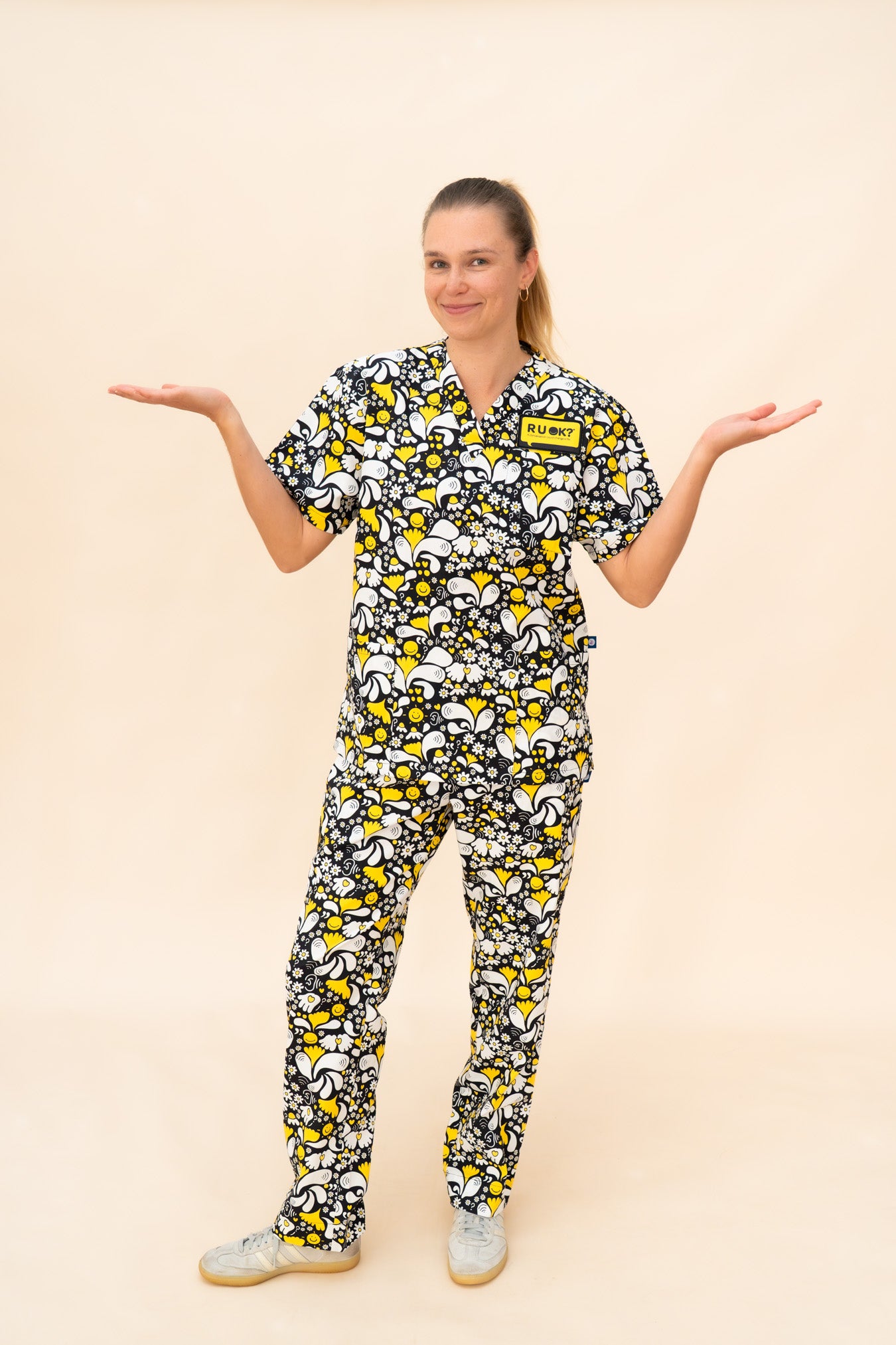Pre-Order RU OK?– Unisex Printed Scrub Top