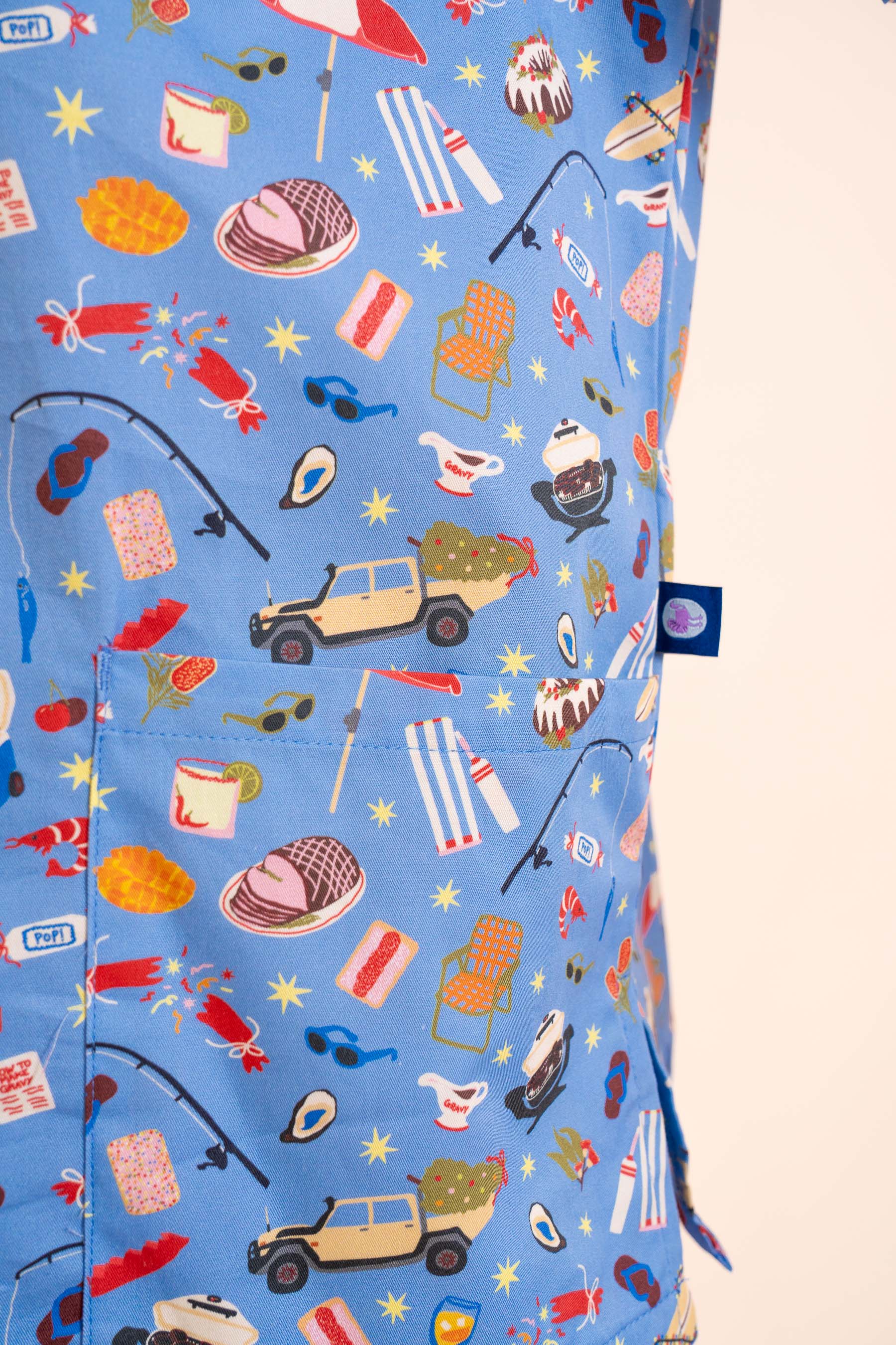 Chrissy Day – Unisex Printed Scrub Top