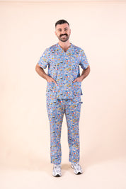 Chrissy Day – Unisex Printed Scrub Top