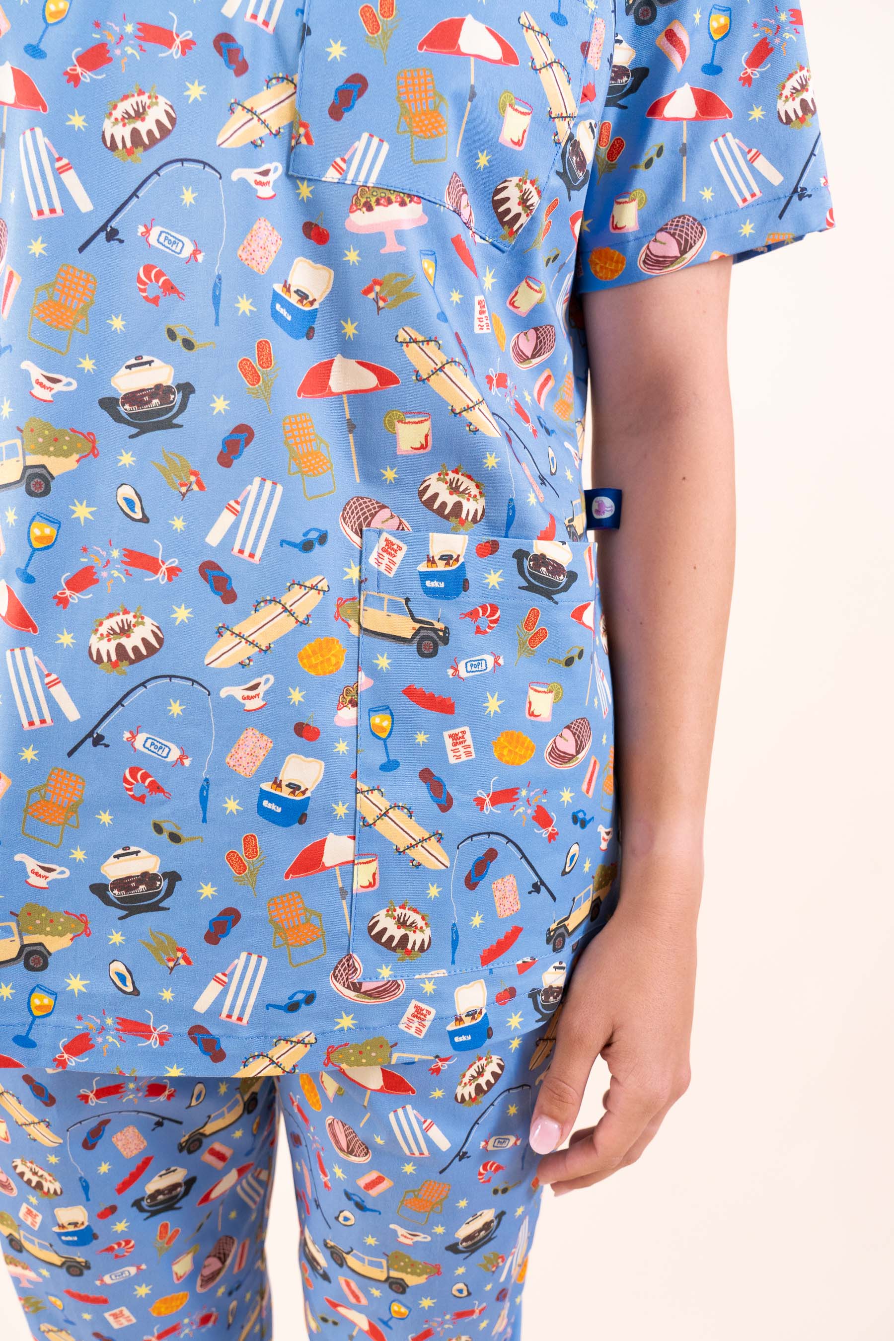 Chrissy Day - Women's Premium Printed Scrub Top