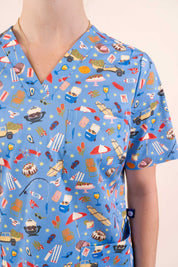 Chrissy Day - Women's Premium Printed Scrub Top