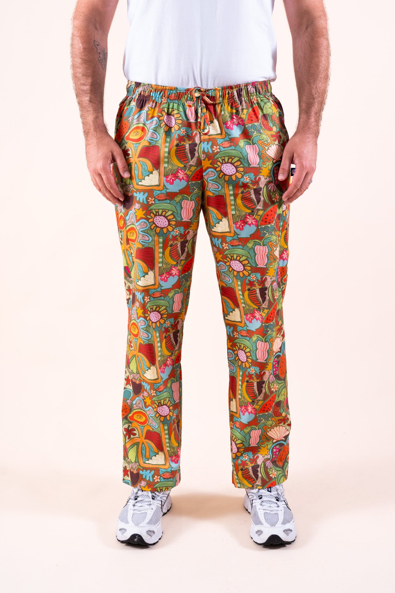 Tropical Splendour – Unisex Printed Scrub Pants