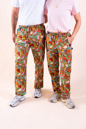 Tropical Splendour – Unisex Printed Scrub Pants