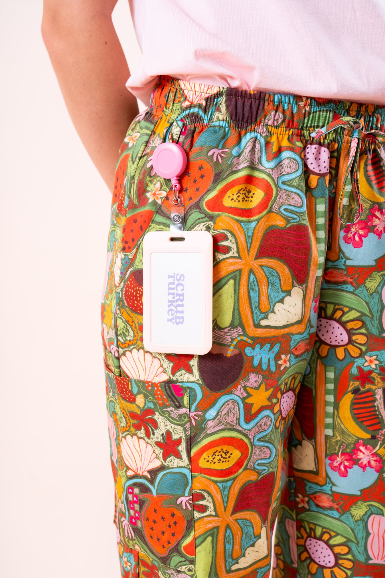Tropical Splendour – Unisex Printed Scrub Pants