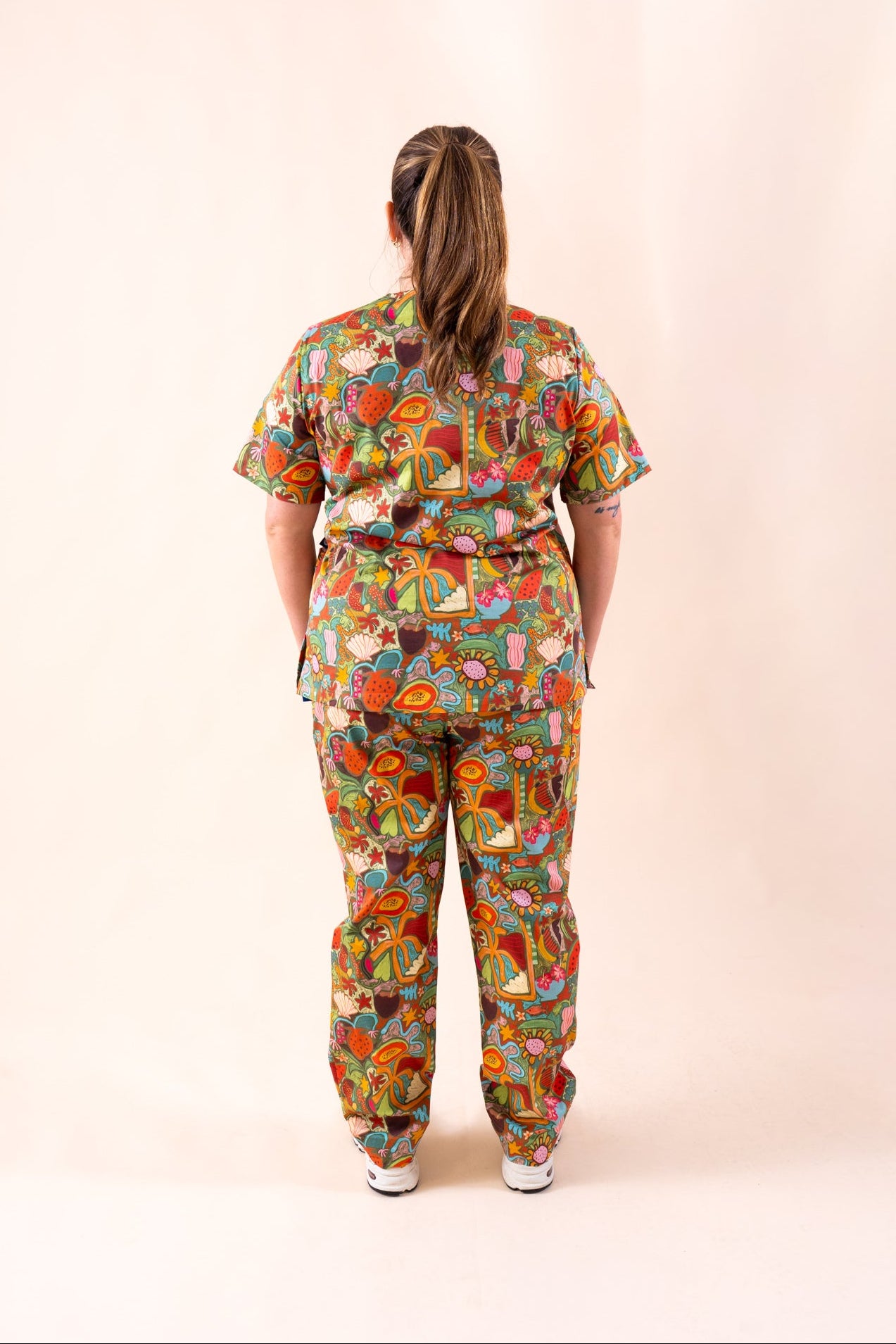 Tropical Splendour - Women's Premium Printed Scrub Pants