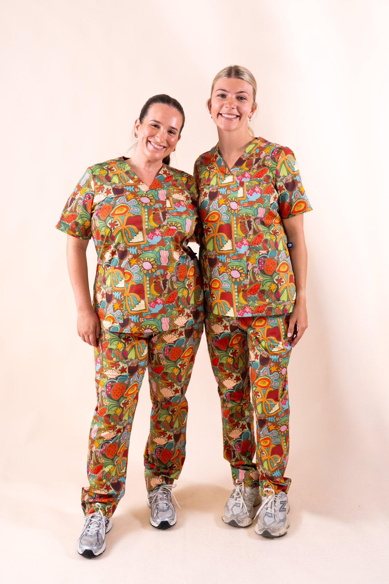 Tropical Splendour - Women's Premium Printed Scrub Pants