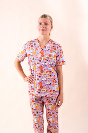 Sweet Treats - Women's Premium Printed Scrub Top