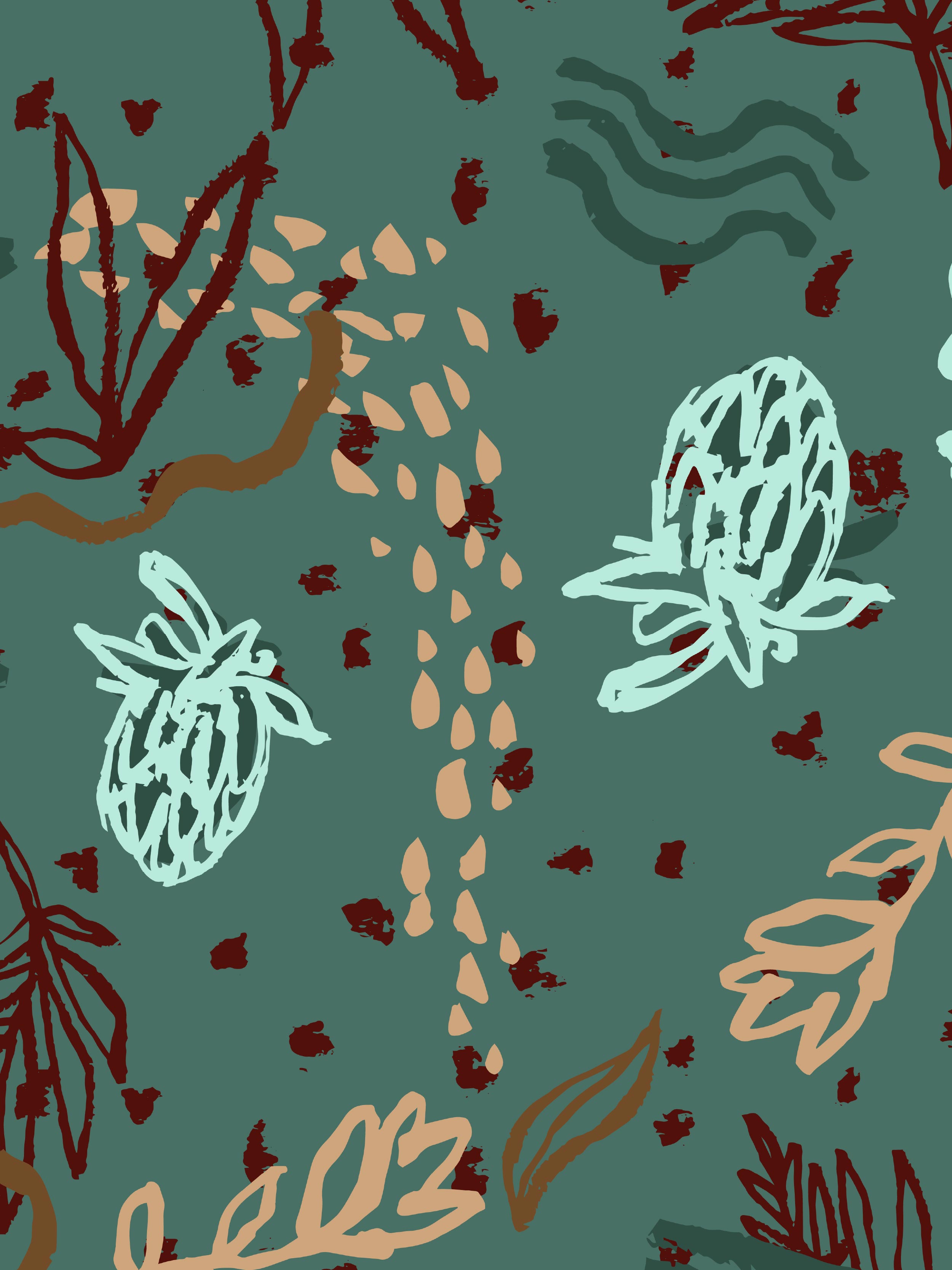 Out Bush - Unisex Printed Scrub Top (PRE-ORDER)