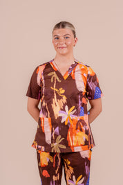 Picnic - Women's Printed Women's Scrub Top