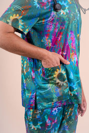 Daintree - Unisex Printed Scrub Top