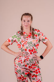 Fruit Field - Women's Printed Scrub Top