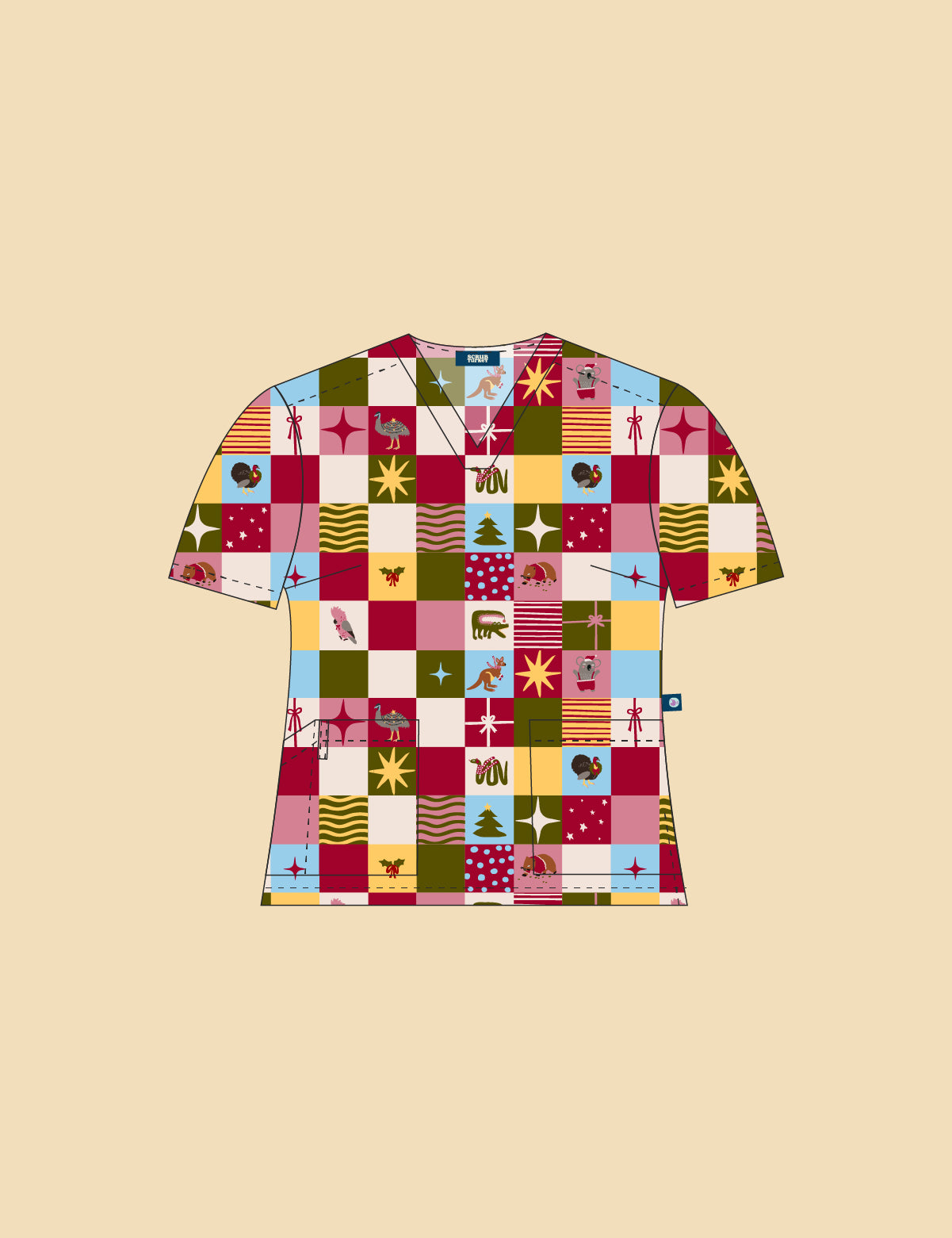 Scrub-Turkey-Scrubs-Style-Drawings-Christmas-Checkers-Womens-Top.jpg