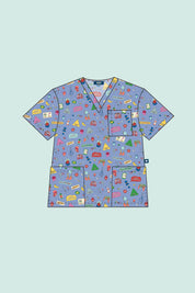 Speech Pathology  – Unisex Printed Scrub Top