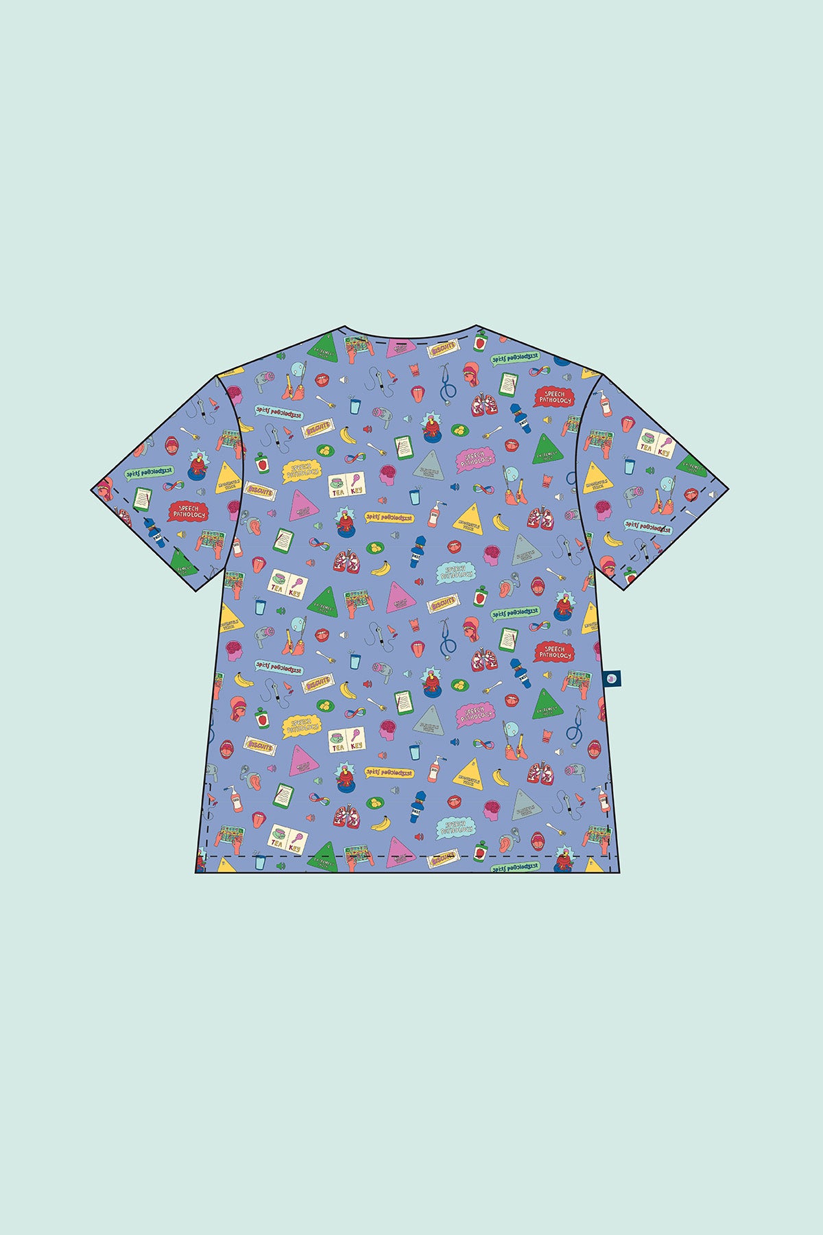Speech Pathology  – Unisex Printed Scrub Top