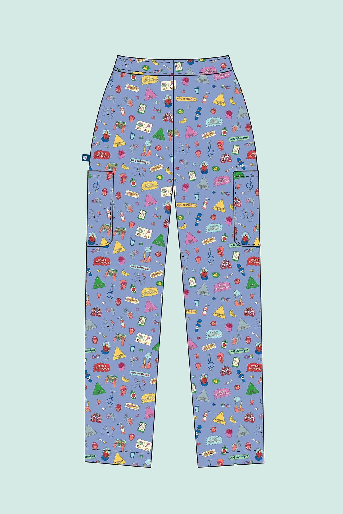 Speech Pathology – Unisex Printed Scrub Pant