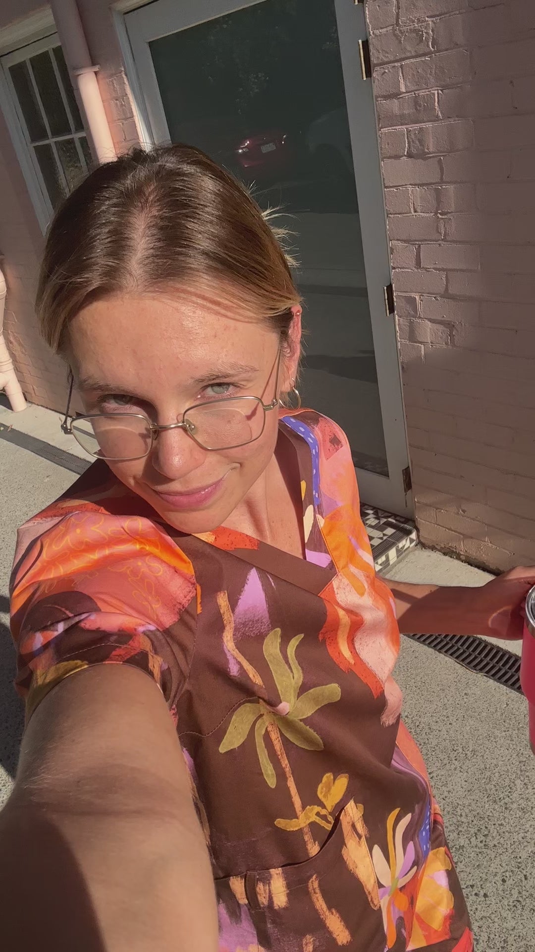 Picnic - Women's Printed Scrub Top