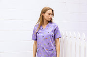 Bush Friends  - Lilac - Women's Printed Scrub Top