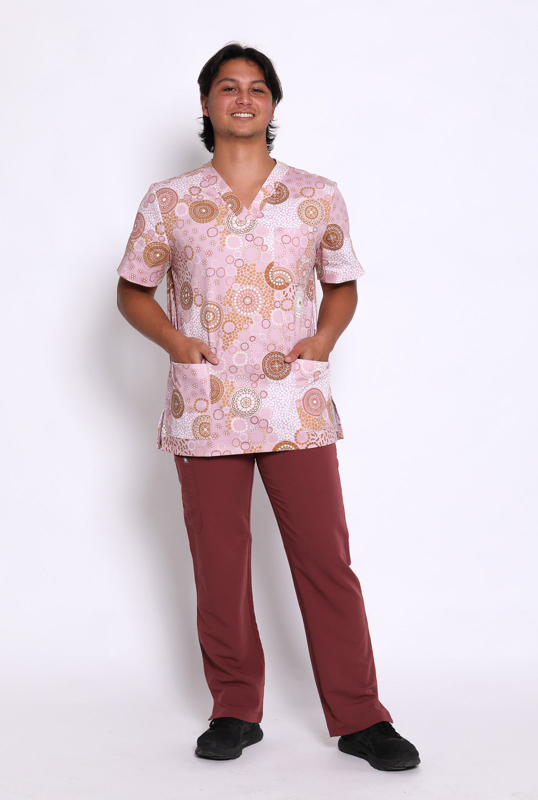 Daisy in Dots Seaside Healing - Blush - Unisex printed Scrub Top
