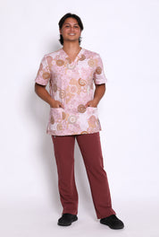 Daisy in Dots Seaside Healing - Blush - Unisex printed Scrub Top