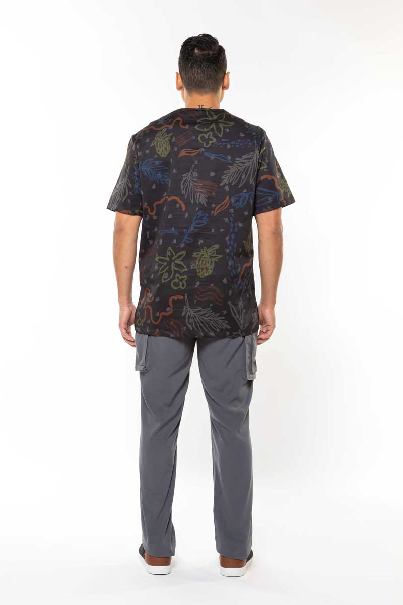 Wildflower - Unisex Printed Scrub Top