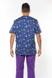Bush Friends - Midnight - Unisex Printed Scrub Top
