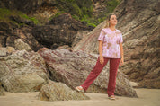 Seaside Healing by Daisy in Dots - Blush - Women's Printed Scrub Top